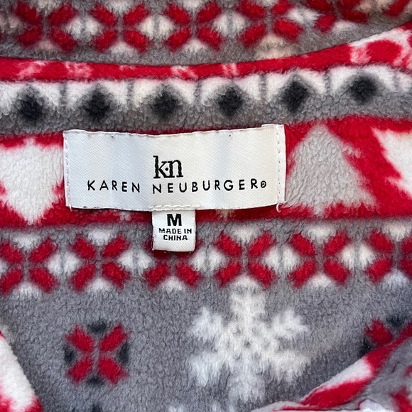 Karen Neuburger Red and Gray reindeer flannel Pajama Set - Picture 2 of 4